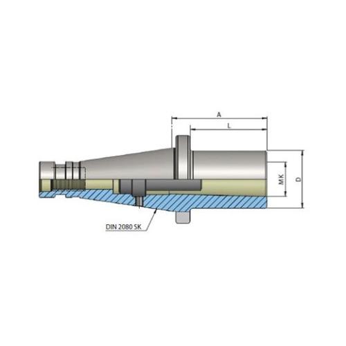 Heikenei Din2080 SK40 Mors Adaptörü