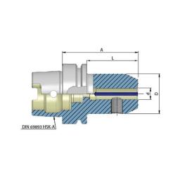 Heikenei HSK63-A İçten Soğutmalı Veldon Tutucu Din69893-1