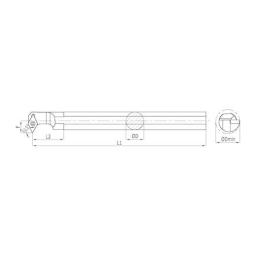 Heikenei Sd-cl Dcmt 0702/11T3 Sol İç Çap Tornalama Kateri